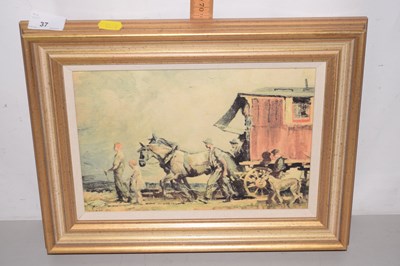 Lot 37 - After Masefield Nomads, coloured print, framed...