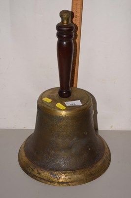 Lot 179 - A large brass hand bell