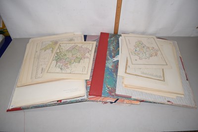 Lot 180 - Group of folders 19th Century engraved maps to...