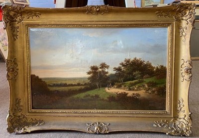 Lot 50 - British School, 19th century, Landscape with...