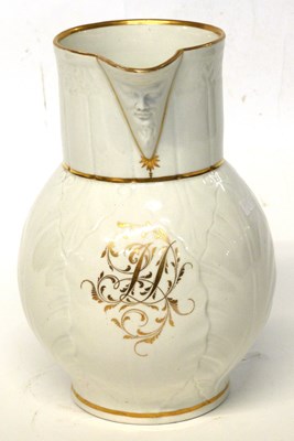 Lot 229 - A Worcester porcelain mask jug, circa 1780...