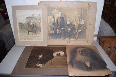 Lot 197 - Group of various mounted Victorian black and...
