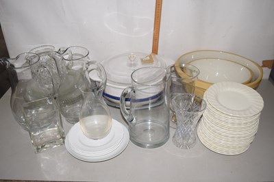 Lot 199 - Mixed Lot: Various glass jugs, kitchen mixing...