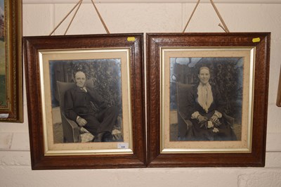 Lot 228 - A pair of late Victorian portrait photographs...