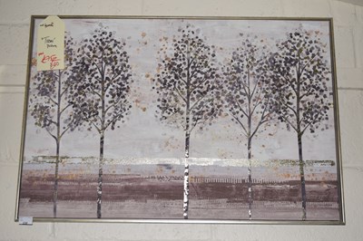 Lot 236 - Textured canvas print of golden trees