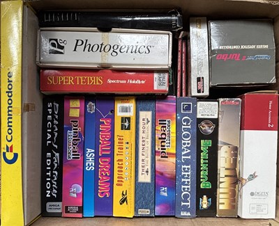 Lot 449 - A box of various Commodore / Amiga games and...