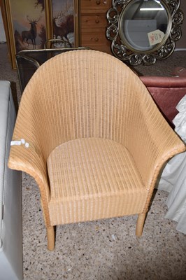 Lot 272 - A wicker armchair