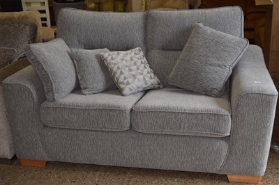 Lot 296 - An as new marl grey sofa with loose cushions