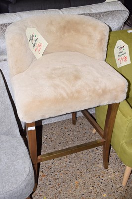 Lot 300 - A faux fur covered bar stool