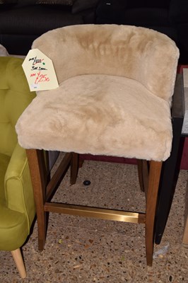 Lot 304 - An as new faux fur bar stool