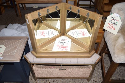 Lot 325 - An as new corner bench with wall mounted...