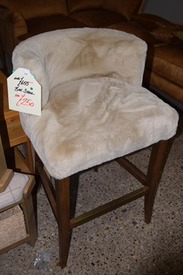 Lot 326 - An as new faux fur bar stool