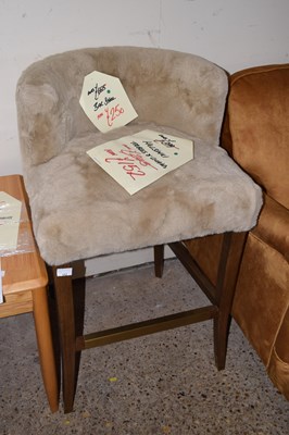 Lot 352 - An as new faux fur bar stool