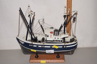 Lot 503 - A model fishing boat