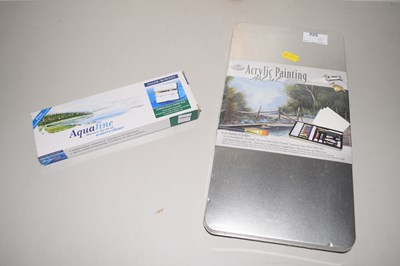 Lot 522 - A sealed artists acrylic art set and a further...