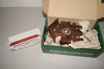 Lot 526 - Modern cuckoo clock and a harmonica