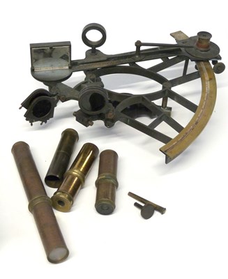 Lot 266 - A boxed sextant with inscription Presented by...