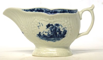 Lot 291 - A Worcester porcelain strap moulded sauce boat...