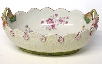Lot 294 - A Derby porcelain basket, the interior...