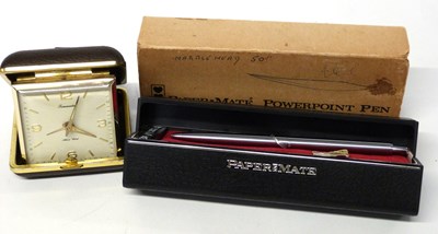 Lot 317 - Boxed paperweight powerpoint pen, chrome...