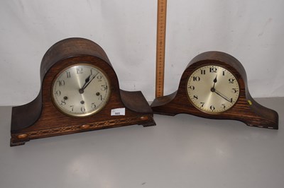 Lot 565 - Two early 20th Century oak cased wall clocks