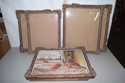 Lot 579 - A framed print together with five further...