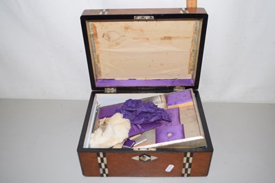 Lot 620 - Late 19th Century walnut and mother of pearl...