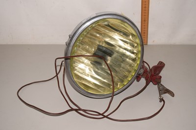Lot 643 - Large chrome cased head lamp