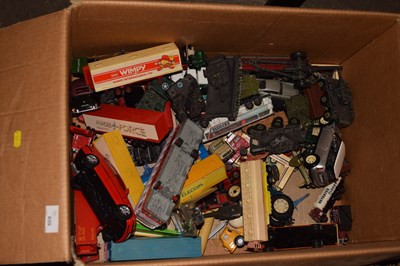 Lot 659 - Box of various die cast and plastic toy...
