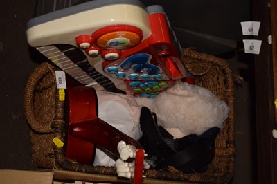 Lot 662 - Basket of various children's toys, small...