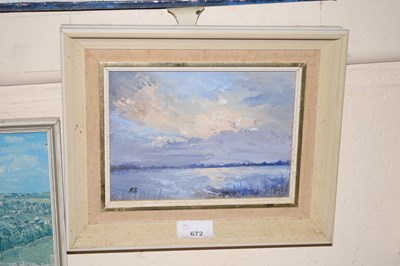 Lot 672 - Rosemary Simmons oil on board study of a...