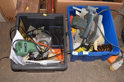 Lot 390 - Two boxes of garage clearance items to include...