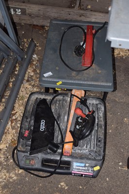 Lot 399 - A Compact Plus wet tile cutter together with a...