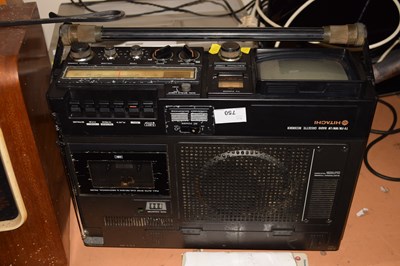 Lot 750 - A vintage combination Hitachi TV radio and...