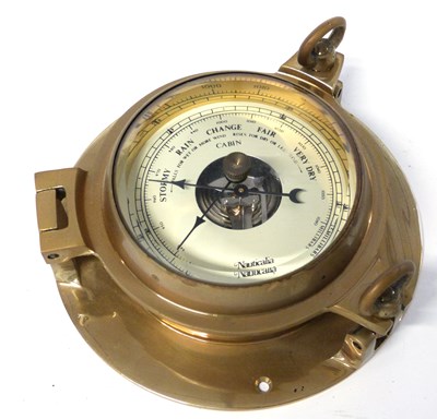 Lot 327 - Brass ships barometer by Nauticalia