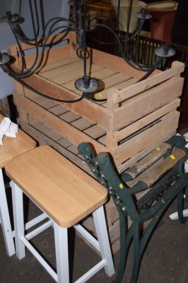 Lot 785 - Six stacking fruit or vegetable wood trays