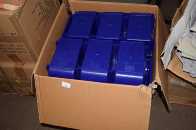 Lot 802 - Box of plastic garage storage trays