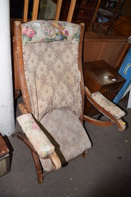 Lot 831 - A 19th Century folding campaign type chair for...