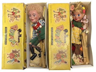 Lot 375 - A pair of boxed Hansel and Gretel Pelham Puppets