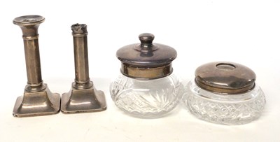 Lot 264 - Mixed lot to include two silver-topped, cut...