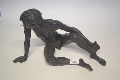 Lot 343 - A 20th Century bronzed resin model of a nude...
