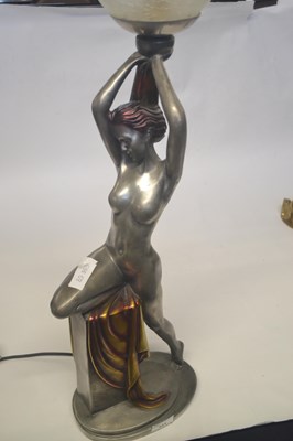 Lot 344 - A 20th Century composition lamp in the Art...
