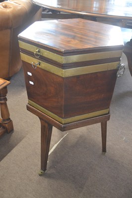 Lot 349 - George III mahogany hexagonal former...
