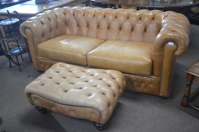 Lot 357 - A 20th Century Chesterfield leather...
