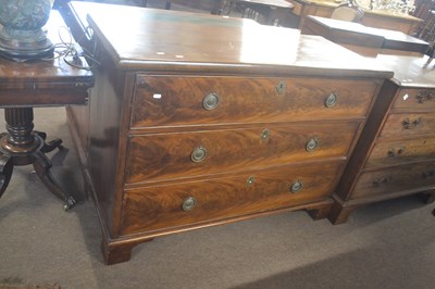 Lot 362 - A Georgian and later mahogany three drawer...