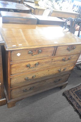 Lot 363 - A George III mahogany chest of two short over...