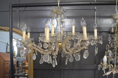 Lot 379 - A 19th Century twelve light chandelier with...