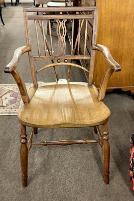Lot 388 - A 19th Century Mendlesham stick back chair of...