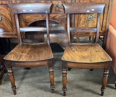 Lot 391 - A pair of early 19th Century mahogany bar back...