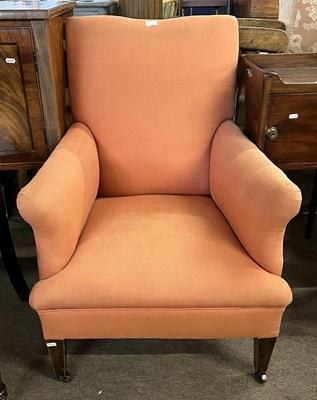 Lot 392 - Small late 19th Century coral upholstered...